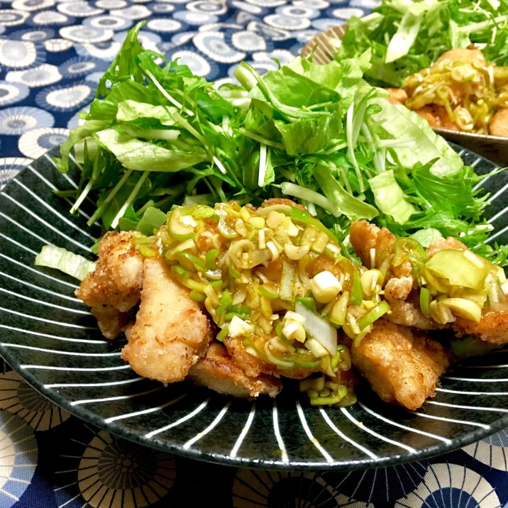 鶏胸肉の竜田揚げ＊香味タレ